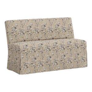 Stoffer Home x Cloth & Company Lindy Dining Banquette Slipcover in Michigan Bird Toile Sand