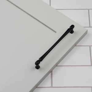 Matt Black 160mm Cabinet T-Bar Handle & Matching 31mm Knob - 160mm Handle