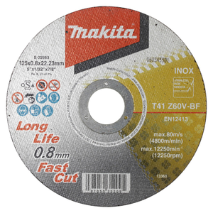 Makita E-22953 Z60V Thin Stainless Steel Cutting Disc