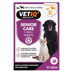 VetIQ Healthy+ Senior Care Supplement for Cats and Dogs (Box of 45 Tablets)