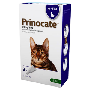Prinocate 80mg/8mg Spot-On Solution for Large Cats - Pack Size : 3 Pipettes