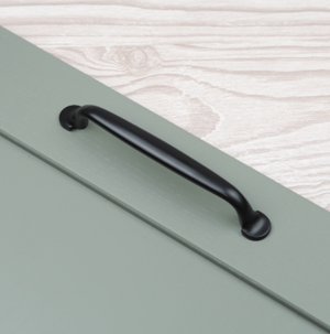 128mm Matt Black D-Bar Cabinet Handle