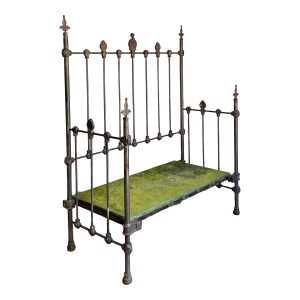 Vintage Regency Wrought Iron Settee