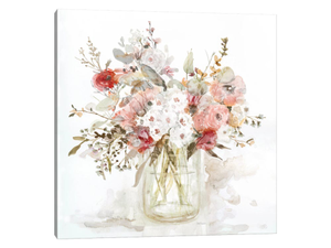 Vibrant Red and Blush Blooms II