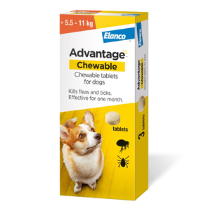 Advantage Chewable Tablets for Medium Dogs (3 Tablets)