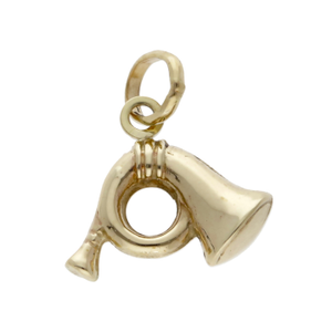 Pre-Owned 9ct Yellow Gold Hollow French Horn Instrument Charm