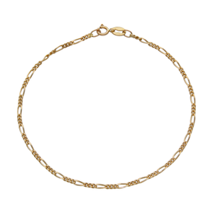 Pre-Owned 9ct Yellow Gold 7" Figaro Bracelet