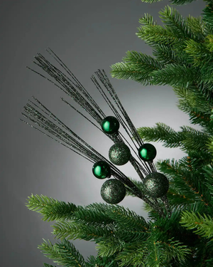Glitter Bauble Spray, Sage Green, 72 cm