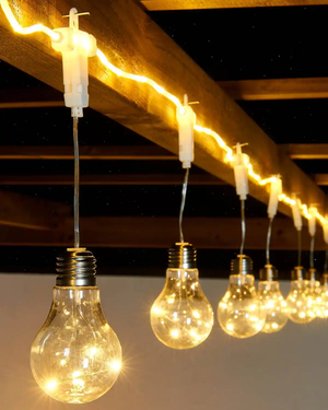Set of 10 Light Bulbs String Lights, Warm White, 2.8 m