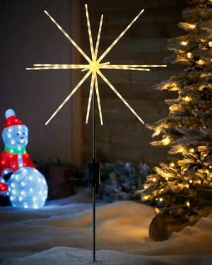 Starburst Pathway Stake Light, Warm White, 98 cm
