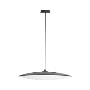 M8102 Slim LED Pendant 46cm Round 50W LED Black