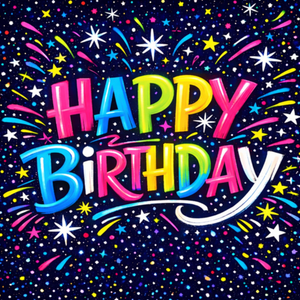 Moonpig Colourful Fireworks Happy Birthday Card