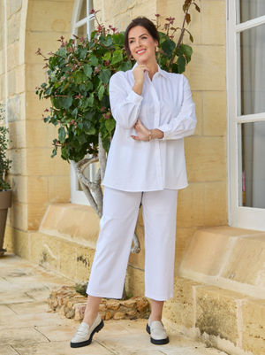 Efi 09 by ROBELL Stretch Trouser - White