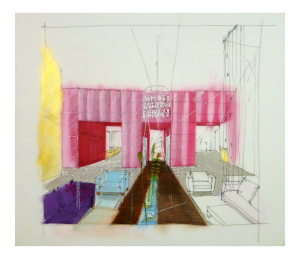 Architectural Drawing of Lounge