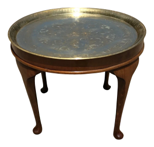 Mid Century Brass Tray Table