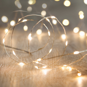 2er Set 20er LED Mikro-Lichterkette in warmweiß