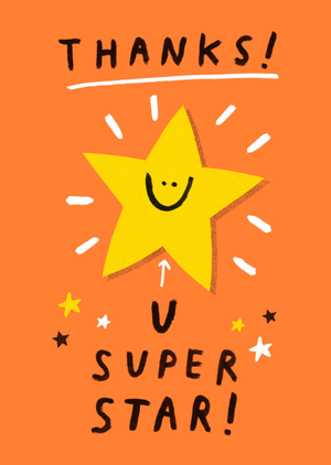 Thanks U Super Star Card