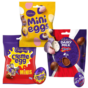 Cadbury Mini Eggs & Creme Egg Minis Chocolate Bags (Bundle of 3)