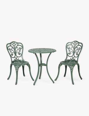 Watemoor Bistro Set - Aluminium, Thistle Green