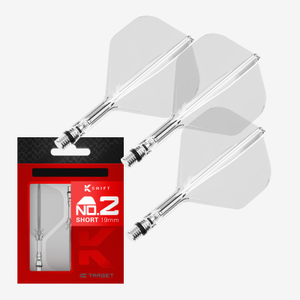 Target Darts K-Flex Shift Clear Intermediate No.2 Shape Flight and Shaft