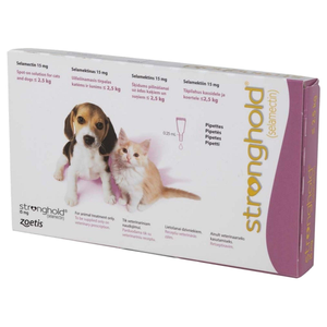 Stronghold 15mg Spot-On Solution for Puppies and Kittens - Pack Size : 3 Pipettes