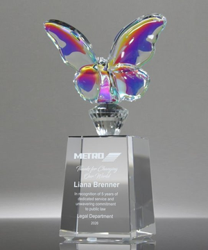 Iridescent Crystal Butterfly Award