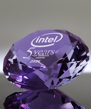 Purple Crystal Diamond Paperweight
