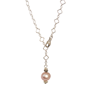 Rose Pearl & Uncut Diamond Necklace (M)