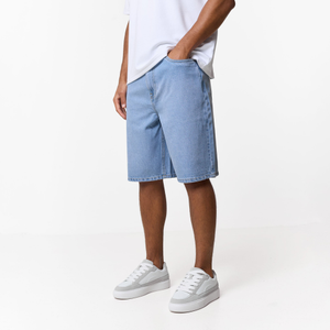 Loose Fit Denim Short | Light Blue Wash