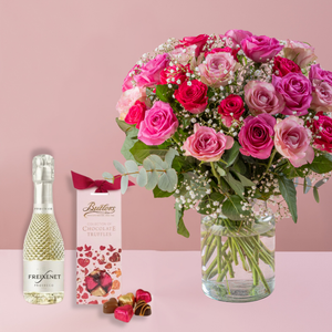 24 Premium Pink Roses Luxury Gift Set