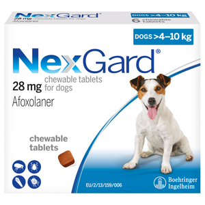 Nexgard 28mg Chewable Tablets for Medium Dogs - Pack Size : 6 Tablets