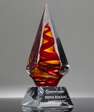 Sinuous Diamond Art Glass Award