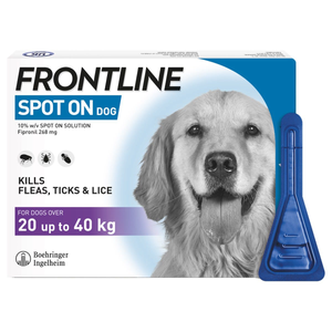 FRONTLINE Spot On Flea and Tick Treatment for Large Dogs - Pack Size : 3 Pipettes