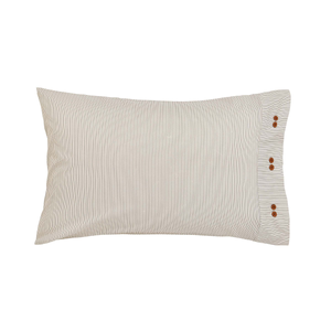 Alba Pair of Standard Pillowcases, Charcoal & Tan