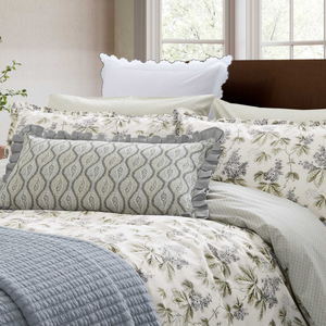 Clarence Duvet Cover SET, Silver/Green