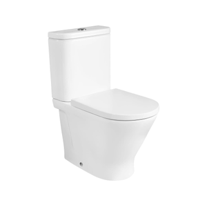 Roca The Gap Round Compact Close Coupled Back to Wall Rimless Toilet with Soft Close Seat