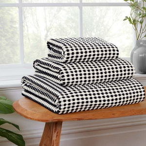 500GSM TURKISH YARN DYED WEAVE BLACK Bath Towel