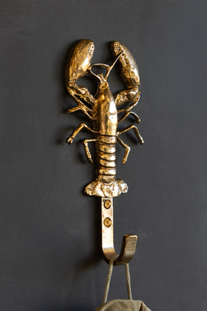 Gold Lobster Coat Hook