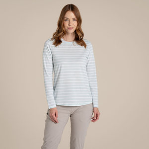 Craghoppers Womens Akona Moisture Control Long Sleeve T-Shirt - 14 / Nimbus Blue