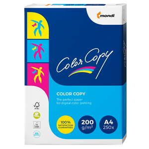 Color Copy A4 Printer Paper  200 gsm Satin White 160 CIE 250 Sheets