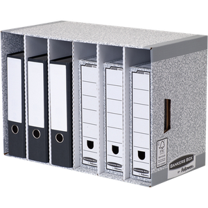 Bankers Box Cardboard File Storage Grey 95mm x 285mm x 380mm