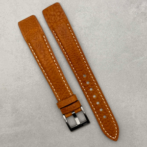 The Rome: Copper Brown Italian Full Grain Leather Open Ended Watch Strap