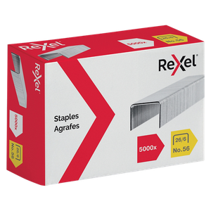 Rexel No.56 26/6 Staples 6025 Metal Silver Pack of 5000