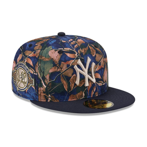 New York Yankees MLB Leaves Navy 59FIFTY Fitted Cap