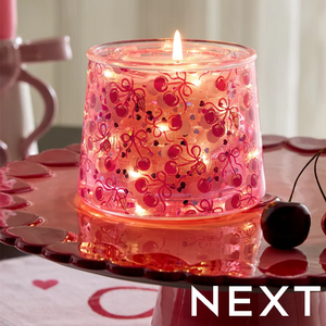 NEXT Cherry and Almond Valentines Light Up Candle