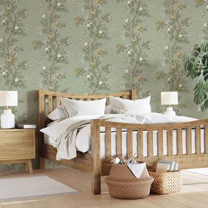 Bridget Floral Sage Wallpaper Roll