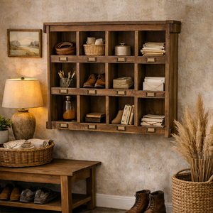 Heritage Natural Pigeon Hole Storage Unit