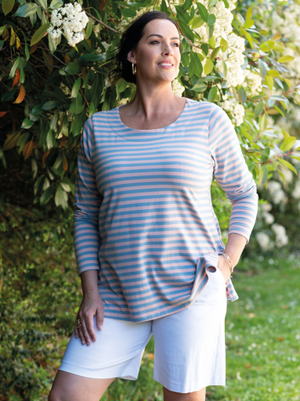 Alma Rose/Denim Jersey Top