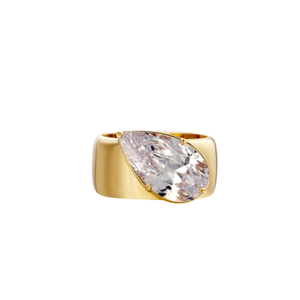 A Wonderful Thing Tilted Pear Cigar Band Ring (J (UK))