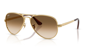 Ray-Ban RB3925 Aviator Max Sunglasses - Arista Gold, Ray-Ban Clear Gradient Brown